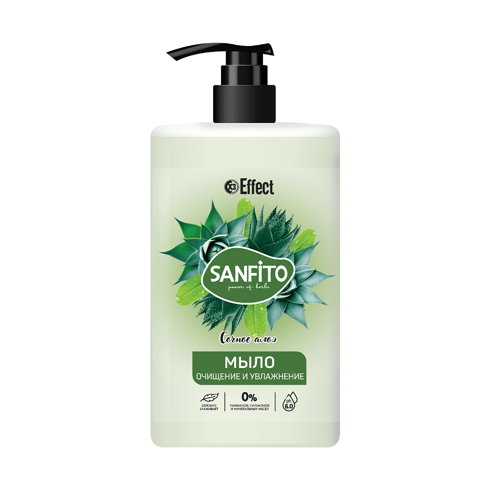 Мыло жидкое "Effect Sanfito" сочное алоэ, 1 л