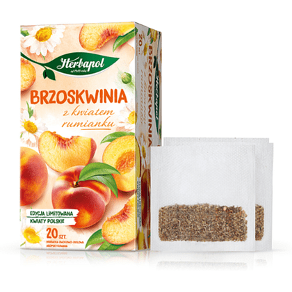 Чай "Herbapol", 20 пакетиков x2.3 г, фруктовый, со вкусом персика и ромашки