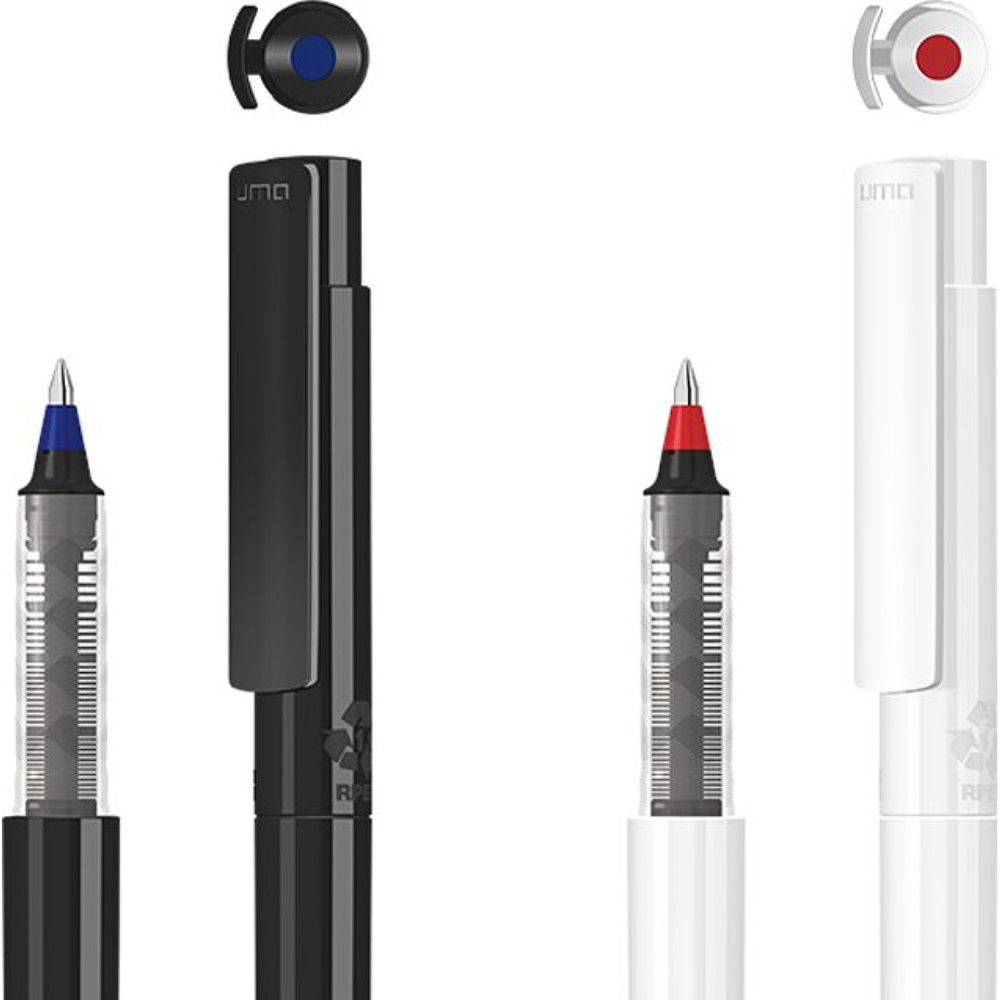 Ручка-роллер UMA "Recycles Pet Pen PRO R", 0,7 мм, черный, стерж. черный - 2