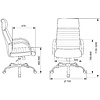 Кресло для руководителя "Бюрократ T-8010SL", экокожа, хром, слоновая кость - 5