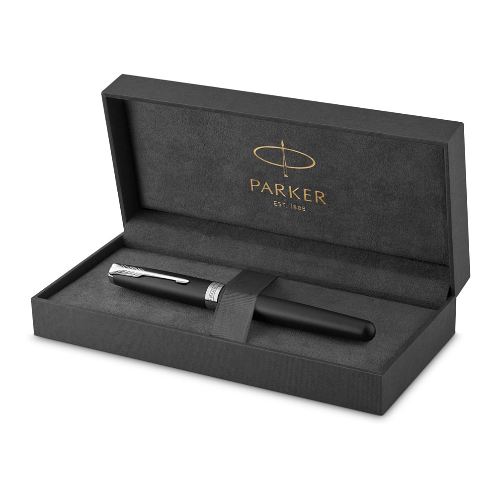 Ручка-роллер Parker "Sonnet Core T529 - Matte Black CT", 0.5 мм, черный, стерж. черный - 5
