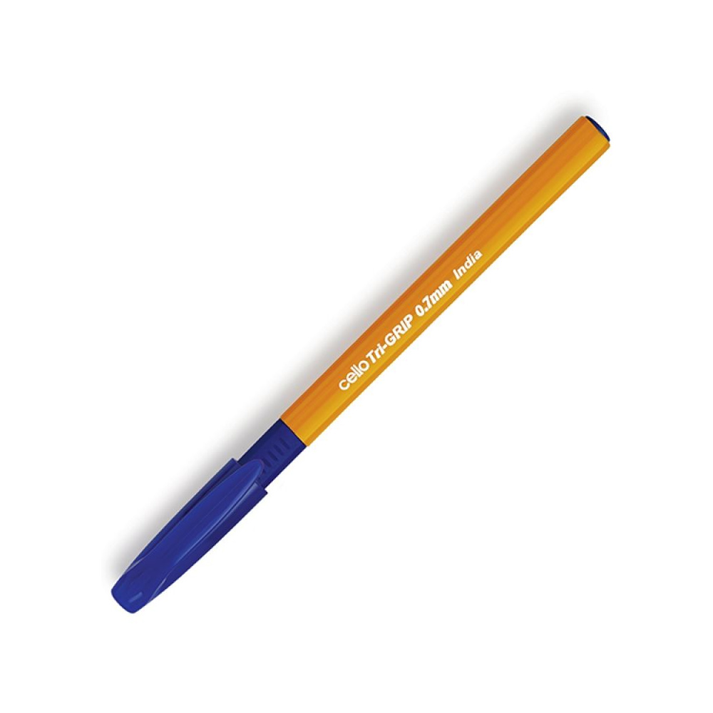 Ручка шариковая "Tri-GRIP", 0.7 мм, желтый, стерж. синий