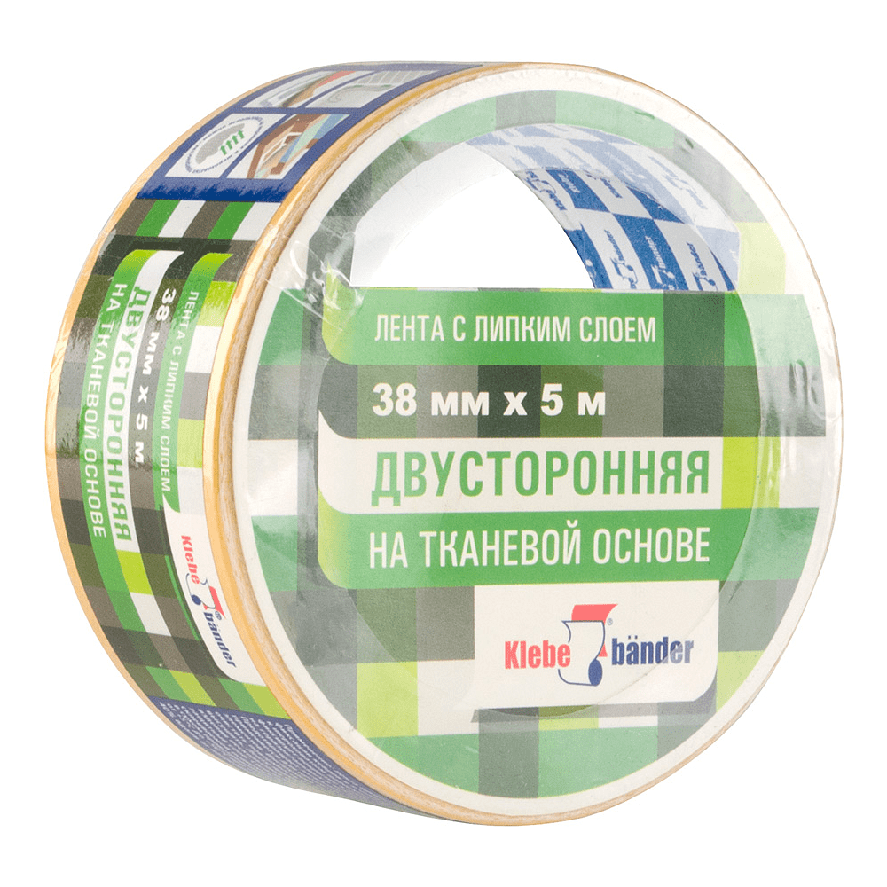 Лента клейкая двусторонняя 38мм х 5м Klebebander (KPV305T), в и/у