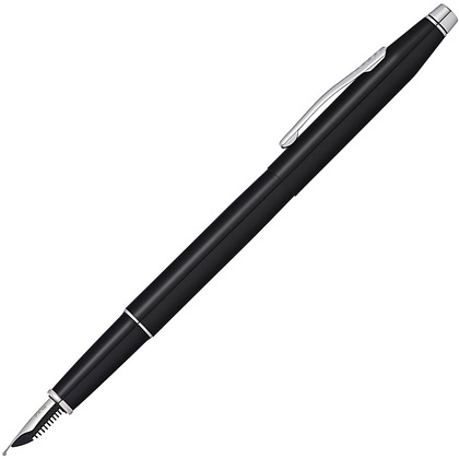 Ручка перьевая "Cross Classic Century Black Lacquer", M, черный, серебристый, патрон черный - 2