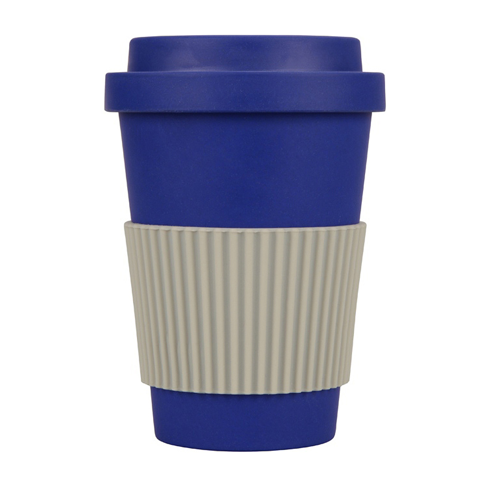 Кружка термическая "Muffin", бамбук, силикон, 450 мл, темно-синий - 2