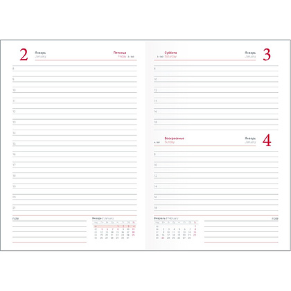 Ежедневник датированный "Berlin", А5, коричневый, 2026 - 4