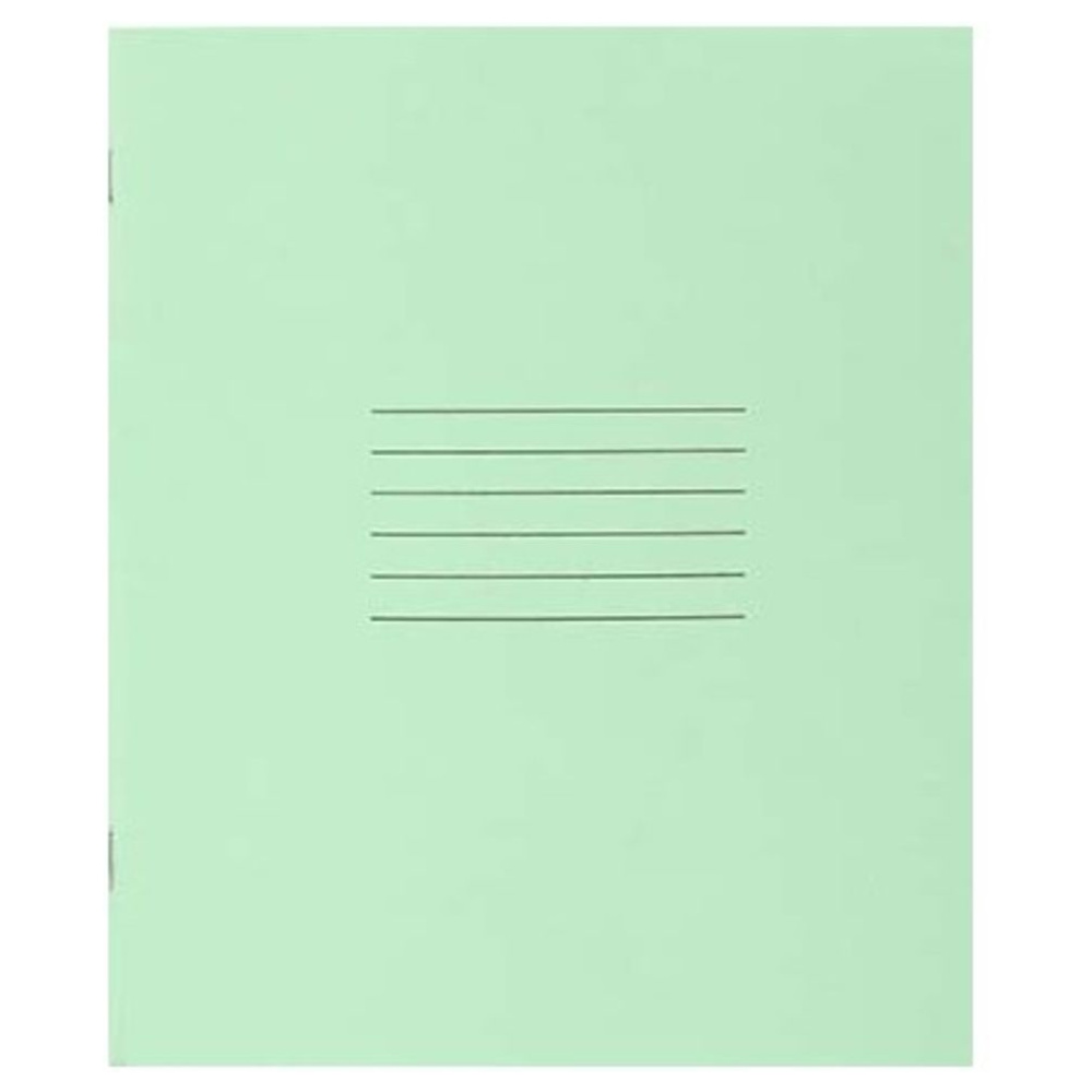 Тетрадь, A5, 12 листов, косая линейка, зеленый