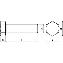 Болт шестигранный М14х90 мм, DIN 933/ГОСТ 7798-70, цинк, 1 кг