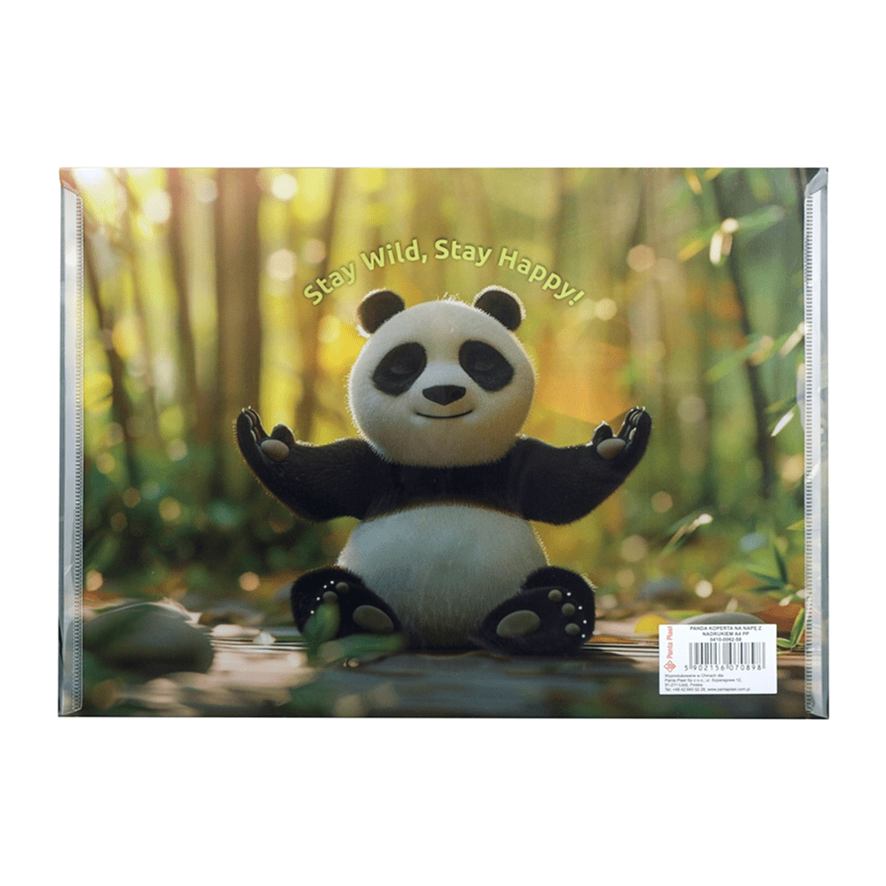 Папка-конверт на кнопке "Panda", A4, разноцветный - 2