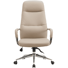 Кресло д/руководителя EVERPROF Vesta экокожа, бежевый, крестов. хром