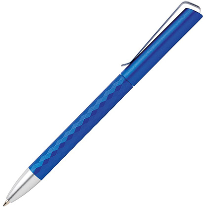 Ручка шариковая автоматическая Xindao "X3.1", 1.0 мм, синий, серебристый, стерж. синий - 2