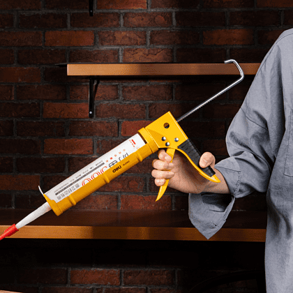 Пистолет для герметика Deli YS EDL2350, полукорпусной, 230 мм - 7