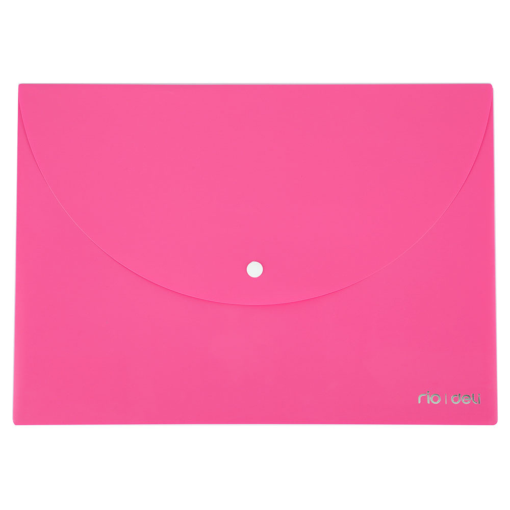 Папка-конверт на кнопке "Deli", A4, ассорти - 3
