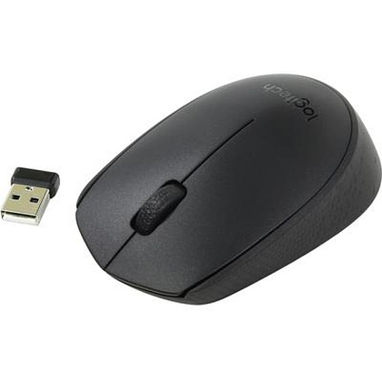 Мышь Logitech "B170", беспроводная, 1000  dpi, 3 кнопки, черный - 2