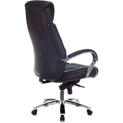 Кресло для руководителя Бюрократ T-9924SL, кожа, металл, черный - 4
