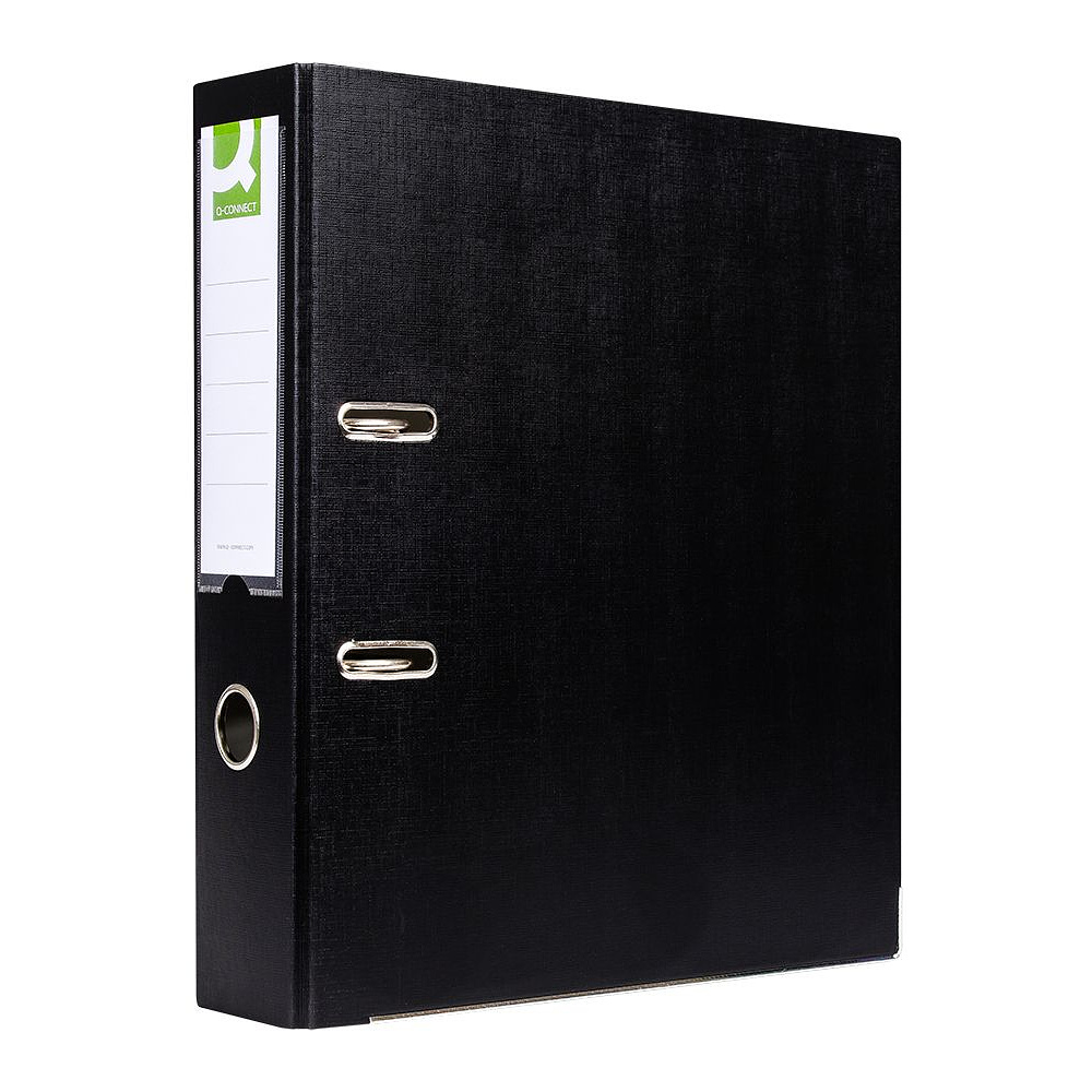 Папка-регистратор "Q-Connect ПВХ Эко", A4, 75 мм, черный