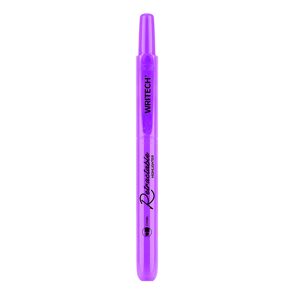 Маркер текстовый автоматический "Retractable", фиолетовый
