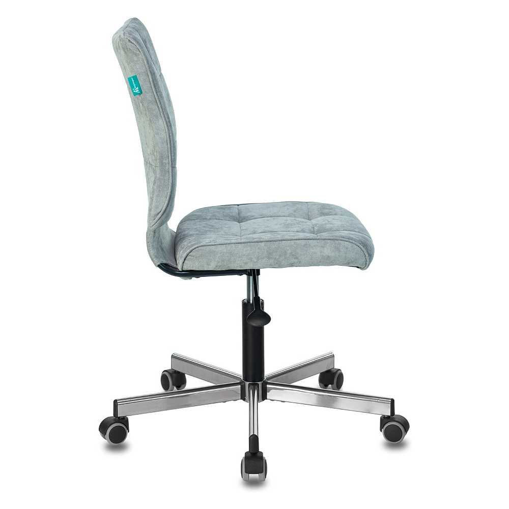 Кресло для персонала "Бюрократ СH-330M/LT", ткань, металл, серо-голубой - 4