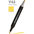 Маркер перманентный двусторонний "Sketchmarker Brush", Y43 яичная скорлупа