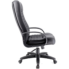 Кресло для руководителя EVERPROF "ATLANT PL", экокожа, черный