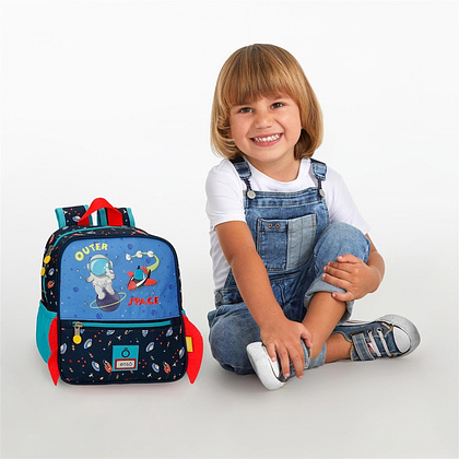 Рюкзак школьный Enso "Outer space" S, синий, черный - 9