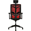 Кресло для руководителя "Nature II Slider", каркас черный, ткань, пластик, красный - 4