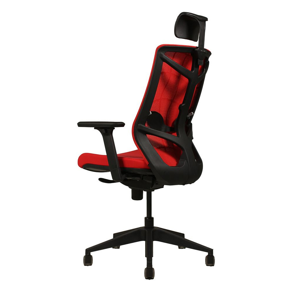 Кресло для руководителя "Nature II Slider", каркас черный, ткань, пластик, красный - 3