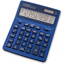 Калькулятор настольный CITIZEN "SDC-444X", 12-разрядый, темно-синий 