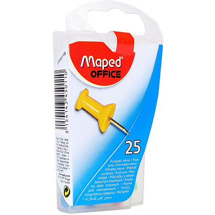 Иглы-кнопки Maped "Пешки", 25 шт, ассорти