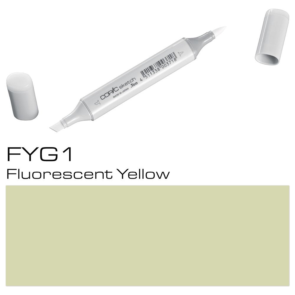 Маркер перманентный "Copic Sketch", FYG-1 флуоресцентный желтый