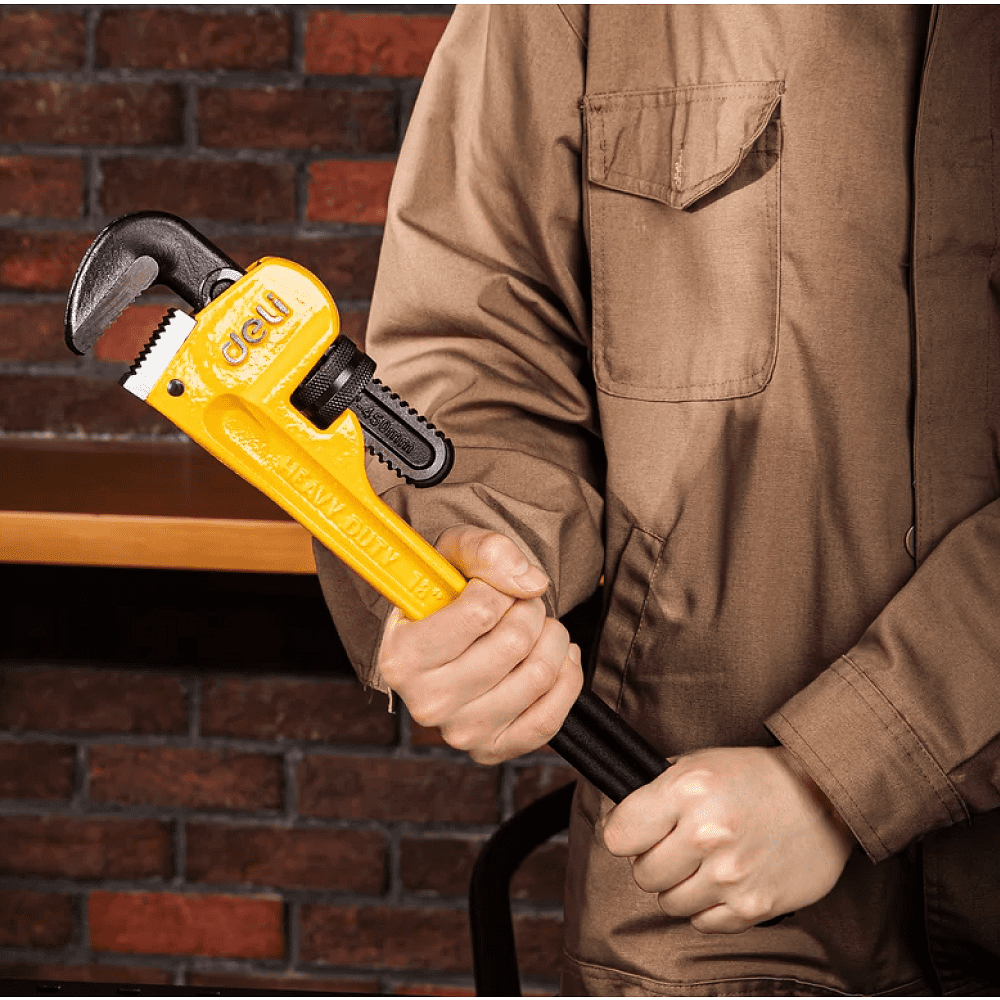 Ключ разводной Deli "EDL2518", 410 мм, желтый, черный - 2