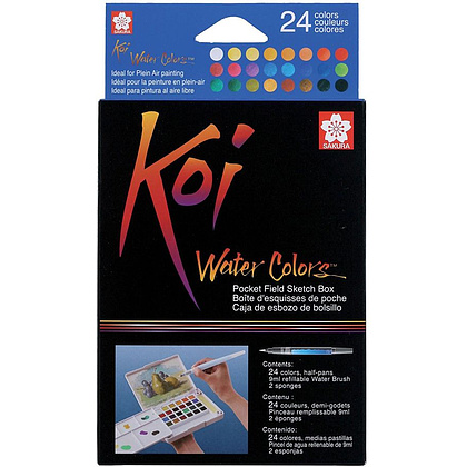 Краски акварельные "Koi Water Colors", 24 цвета - 5