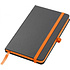 Блокнот "Rostock", A6, 80 листов, линейка, черный, оранжевый
