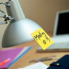 Бумага для заметок на клейкой основе "Post-it Notes", 76x76 мм, 100 листов, желтый неон