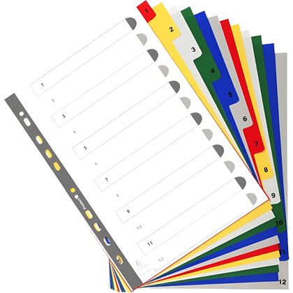 Разделитель "Exacompta", A4, ассорти - 3