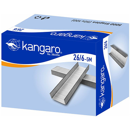 Скобы "Kangaro", 26/6, 5000 шт, металлик