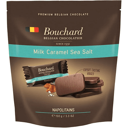 Шоколад молочный "Bouchard", 150 гр, с кусочками солёной карамели