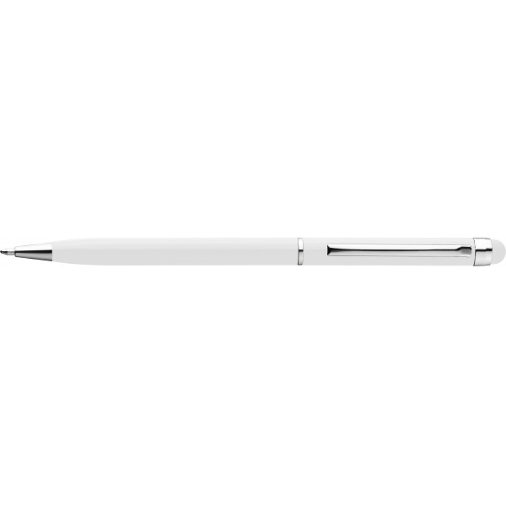 Ручка шариковая автоматическая "New Orleans", 0.7 мм, белый, серебристый, стерж. синий - 2
