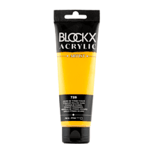 Краски акриловые "Blockx", 728 титановый желтый темный, 120 мл