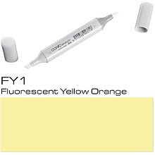 Маркер перманентный "Copic Sketch", FY-1 флуоресцентный желто-оранжевый