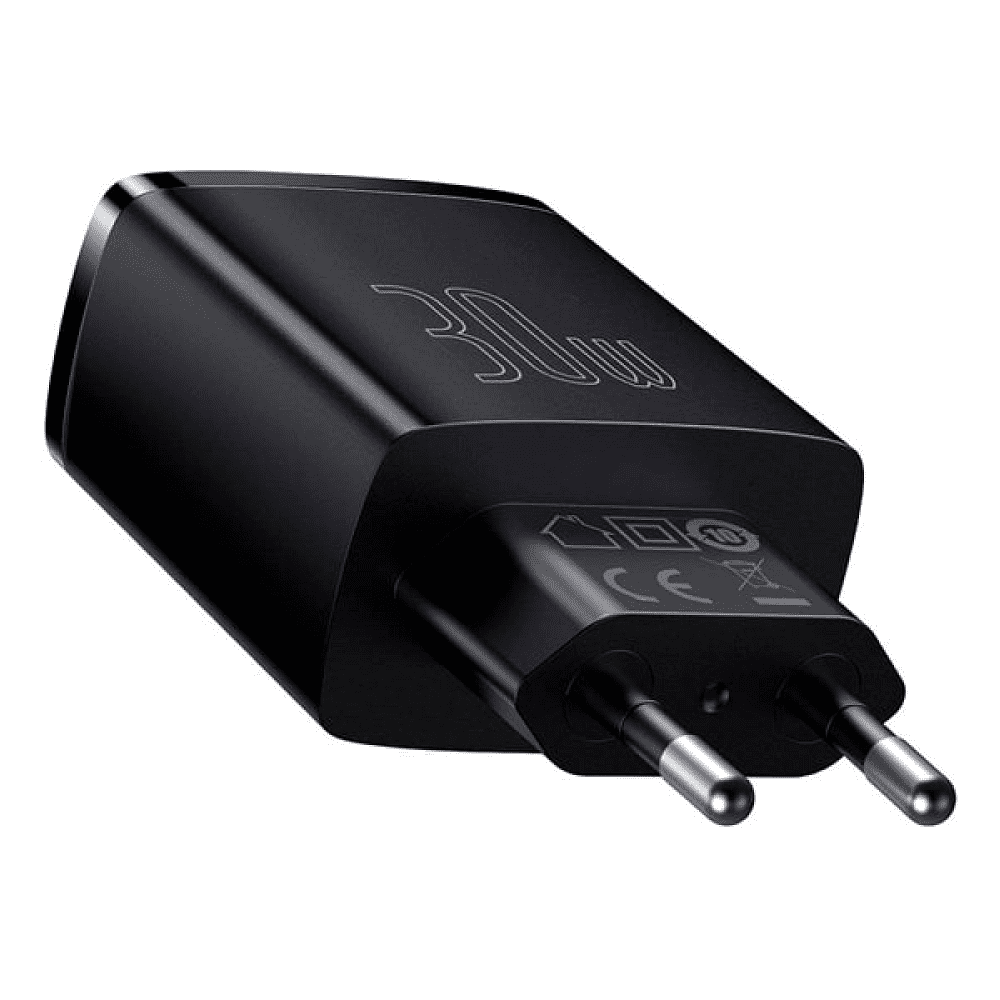 Сетевое зарядное устройство Baseus CCXJ-E01 Compact Quick Charger 2U+C 30W Black - 3