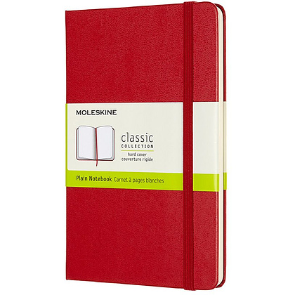 Блокнот "Classic Medium", А5, 120 листов, нелинованный, красный