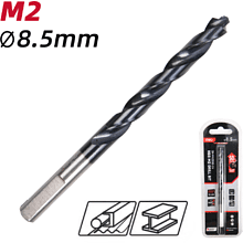 Сверло по металлу Deli RS EDH-MHZ085-E4, 8.5 мм, DIN 338, HSS-TiN