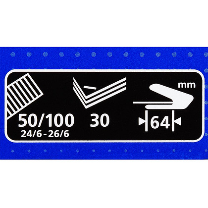 Скобосшиватель "DS-45N, № 24/6, 26/6, 30 листов, черный - 4