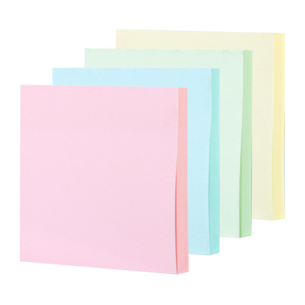 Бумага для заметок на клейкой основе "Deli", 76x76 мм, 100 листов, ассорти