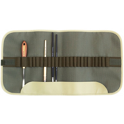Пенал-органайзер "Малевичъ" для кистей, 26х48, оливковый - 2