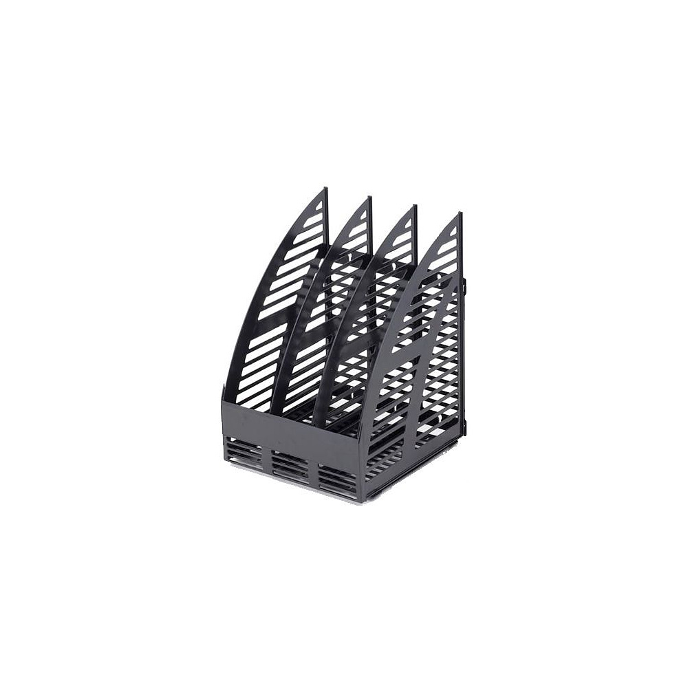 Модуль вертикальный с передней стенкой, 3 отделения, черный