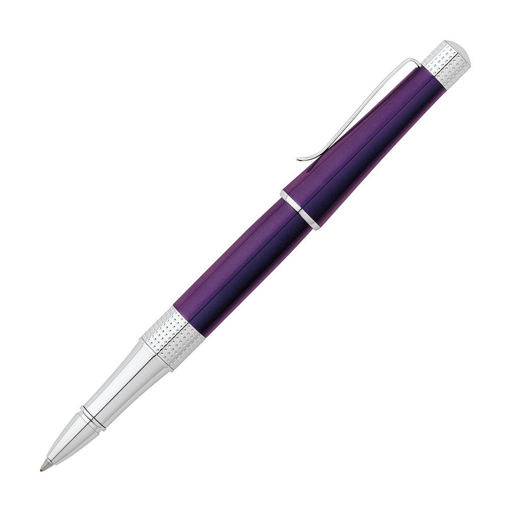 Ручка-роллер "Cross Beverley", 0.7 мм, пурпурный, серебристый, стерж. черный - 2