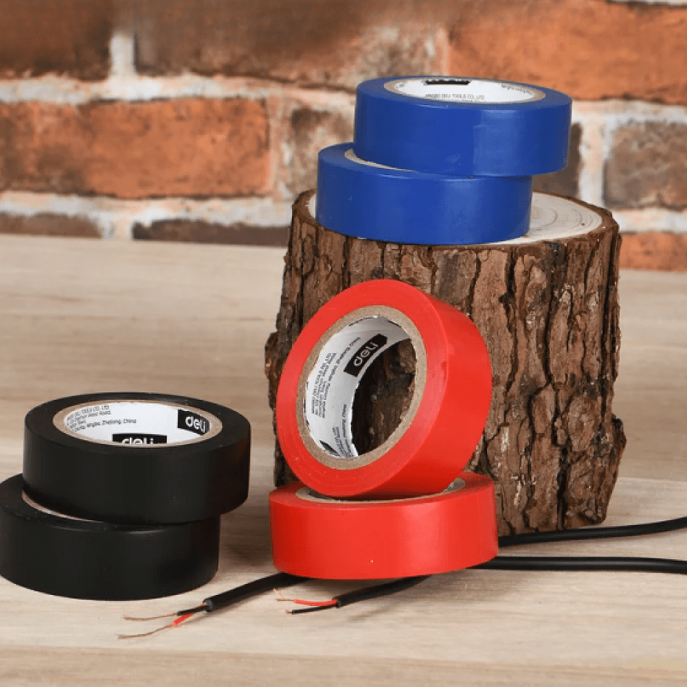 Набор ПВХ изолент Deli EDL5264-6, 18 мм x 10 м, 6 шт./упак.  - 4