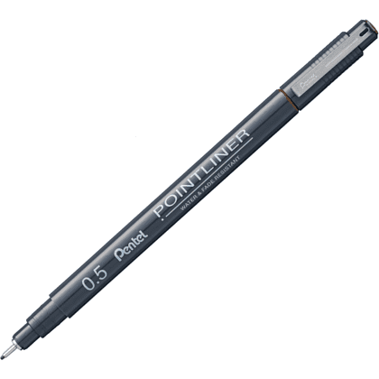 Ручка капиллярная "Pointliner", 0.5 мм, сепия